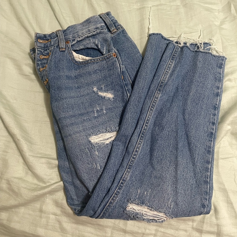 Free people high rise regular jeans size 27